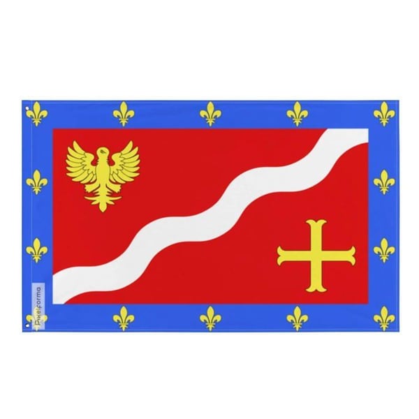 Flagga Val-d'Oise – 60 x 90 cm – Resistenta Polyester – 2 Metallöglor – Inomhus / Utomhus – Pixelforma