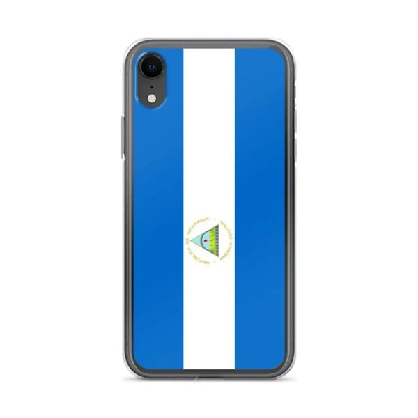 Mobilskal – Nicaraguas flagga – Kompatibel med iPhone XR – Flexibel Fodral – Slittålig och Stötsäker – Silikon – Pixelforma