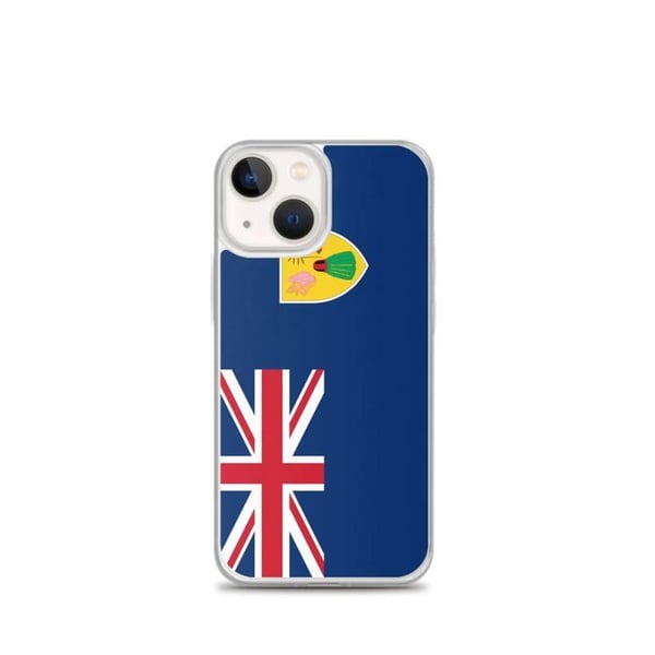 Telefonfodral – Turks- och Caicosöarnas flagga – Kompatibel med iPhone 13 mini – Mjuk fodral – Hållbar och stöttålig – Pixelforma