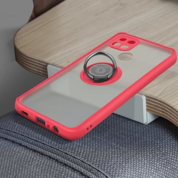 Coque - Oppo - A15 - Bi-material - Metallring - Videostöd