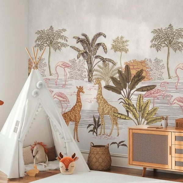 A.S. Creation Tapeter foto The Wall III 398751 Ett mönster per rulle Djurliknande Grädde Beige