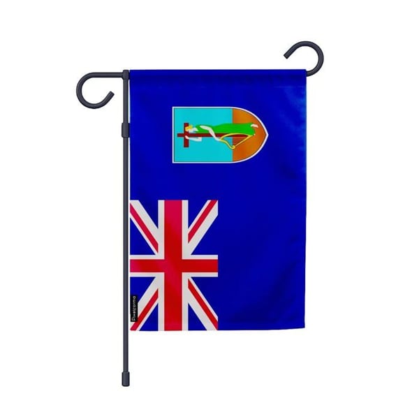 Flagga Trädgård Montserrat – 32 x 47,5 cm – Hållbar Polyester – Vertikal Form – Utomhus – Pixelforma