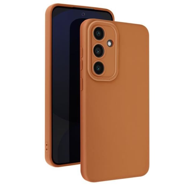 Coque för Samsung Galaxy S24 FE Silikon Matt Kamera Blockerad Brun