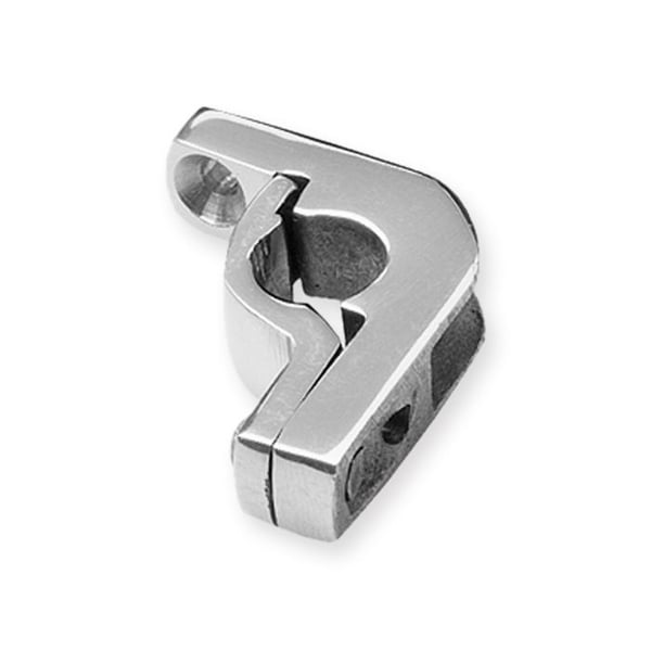 Oeillet coudé 36 x 10 x 40 mm förnicklad mässing med 11 mm diameter Trappstänger Tillbehör Küberit