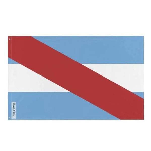 Flagga från Entre Ríos – 96 x 144 cm – Hållbar Polyester – 2 Metallöglor – Inomhus / Utomhus – Pixelforma
