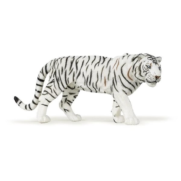 Vit tigerfigur - PAPO - WILD LIFE - Handmålad - För barn från 3 år och uppåt Vit tigerfigur - PAPO - WILD LIFE - Handmålad - För barn från 3 år och uppåt