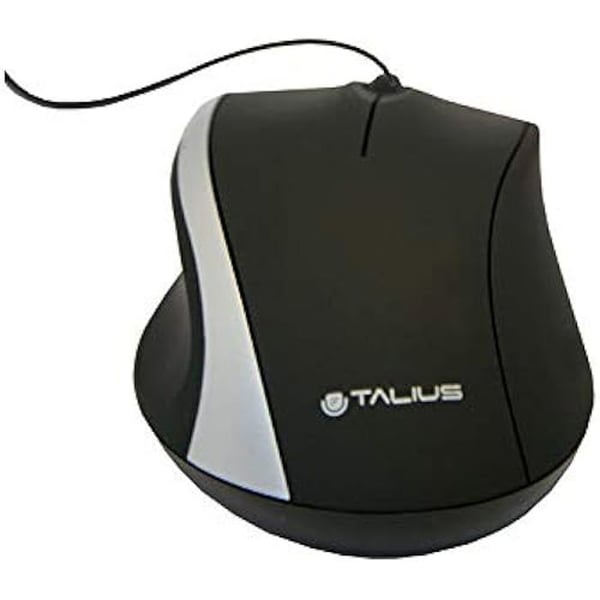 USB Optisk mus - TALIUS - M491 - Svart - 800 DPI - Ergonomisk