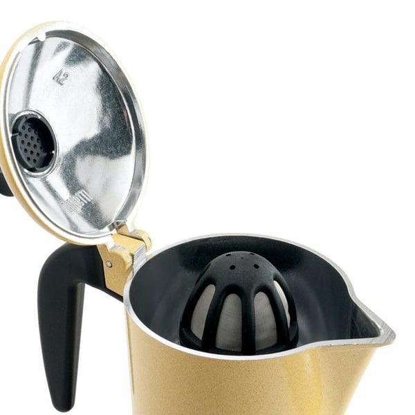 Espresso Kaffemaskine - Bialetti - Orzo Express 2 - Sølv Gul - 2 kopper - Aluminium