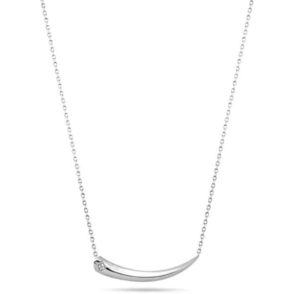 Halsband - POLICE - PEJLN2213101 - Glänsande silver - Vit kristall - Rostfritt stål