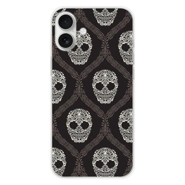 Tryckta silikonskal - 1001 skal - Apple iPhone 16 Plus - Blommigt skalle - Optimal skydd - TPU Gel
