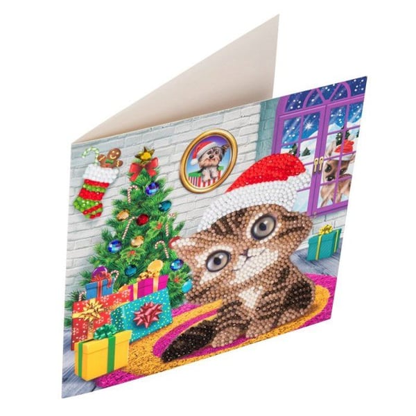 CRYSTAL ART Kit diamantbroderi 18x18cm Julkitten