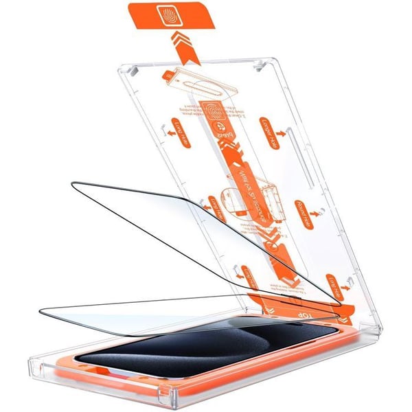 Beskyttelsesfilm - MOBIL - iPhone 15 Pro Max - Hærdet glas - 2 stk - Orange