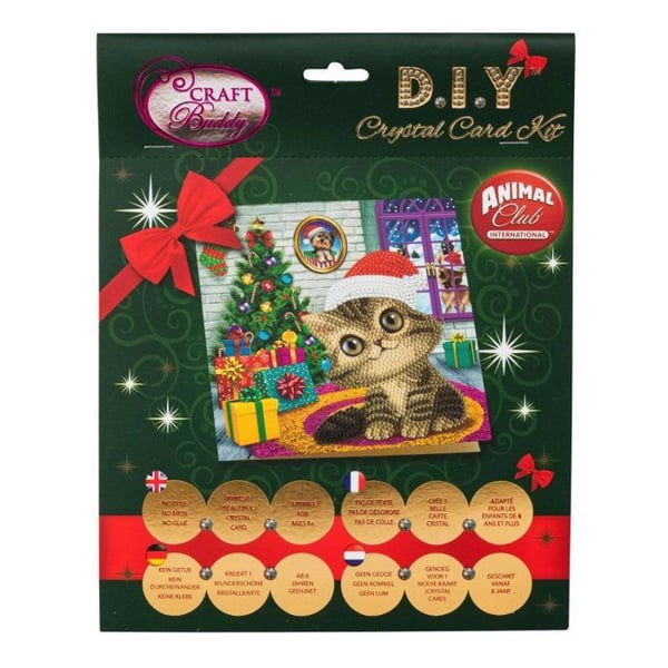 CRYSTAL ART Kit diamantbroderi 18x18cm Julkitten