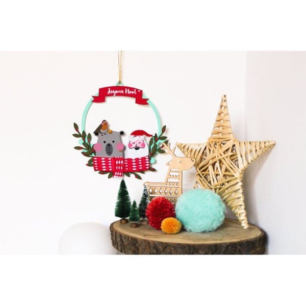 MégaCréa DIY - Julkranskit att montera med skumformer 20 cm
