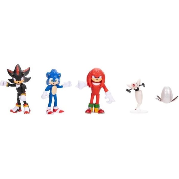 Figurer - SONIC THE HEDGEHOG - 424084 - Set med 3 - 6,35 cm - Inkluderade tillbehör