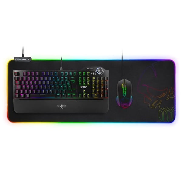 RGB XXL Hiirimatto - SPIRIT OF GAMER - LED-taustavalaistus - Ultraohut pinta - Liukumaton