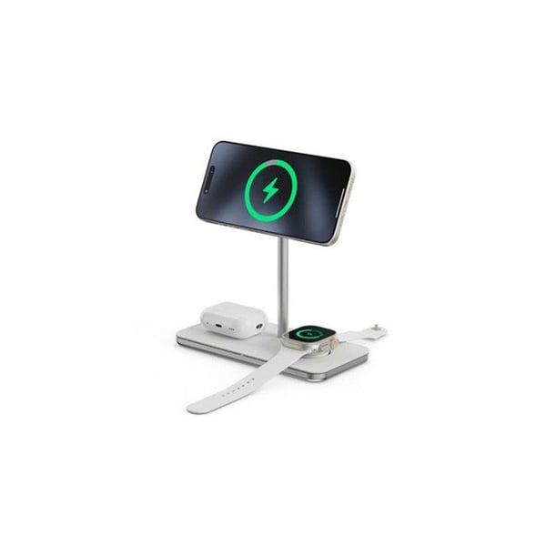 Trådløs Oplader Qi2 - LINQ - 3-i-1 - 15W - Justerbar Vinkel - Kompatibel med iPhone, Apple Watch, AirPods