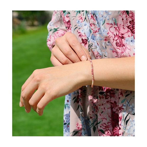 Armband av pärlor med rhodonit POL-B01/17G