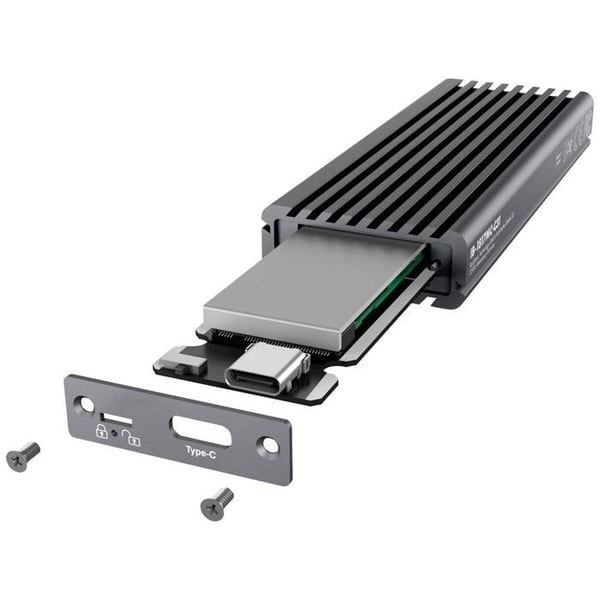 ICY BOX IB-1817MC-C31 Kabinett för SSD M.2 USB-C® (USB 3.1 Gen 2) 10 GBit/s M.2 PCIe NVMe, M.2 SATA 2230, 2242, 2260, 2