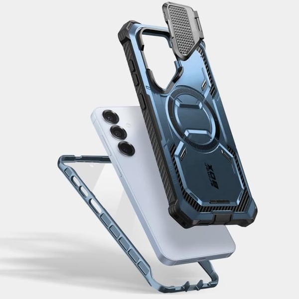 Coque Intégrale - I-Blason - Samsung Galaxy S25 Plus - Antichock - Kompatibel med MagSafe - Blå