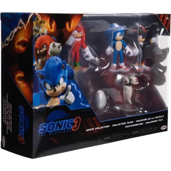 Figurer - SONIC THE HEDGEHOG - 424084 - Set med 3 - 6,35 cm - Inkluderade tillbehör