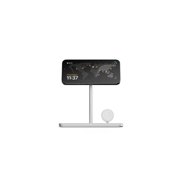 Trådløs Oplader Qi2 - LINQ - 3-i-1 - 15W - Justerbar Vinkel - Kompatibel med iPhone, Apple Watch, AirPods
