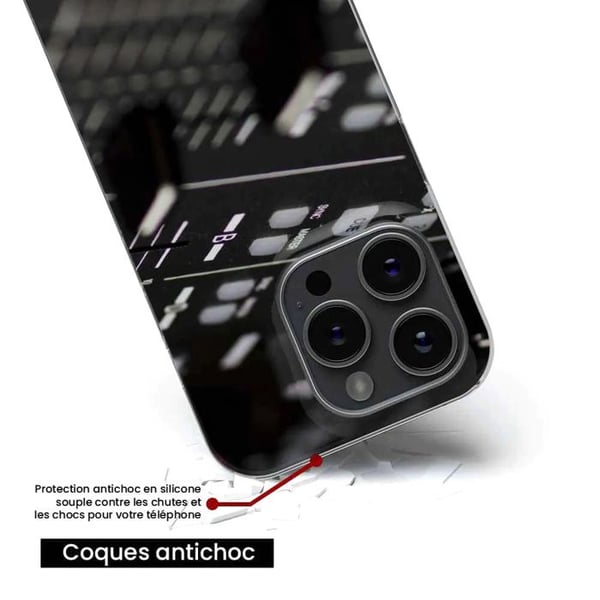 Siliconfodral - Kompatibel med Apple iPhone 15 Pro - design dj-mixer