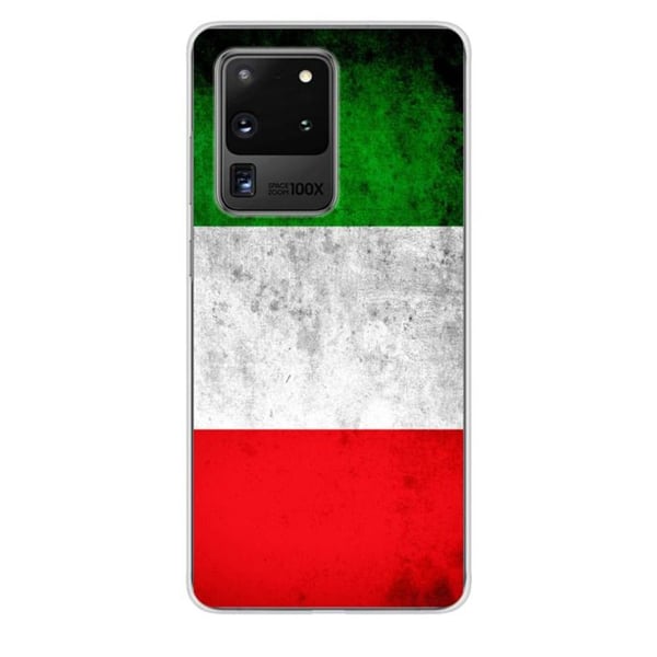 1001Coques - Silikonfodral kompatibelt med Samsung Galaxy S20 Ultra - Mönster italienska flaggan - Originaldesign tryckt i Frankrike