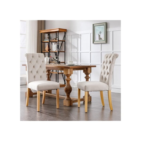 Matstolar - MUVOE - Set om 4 - Beige sammet - Ekben - Modern design