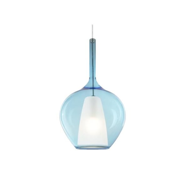 Upphängning - IDEAL LUX - KALIQUE SP1 - 1 D28 - Dubbelväggigt borosilikatglas - Magnetisk kromrosett - Justerbar PVC-kabel