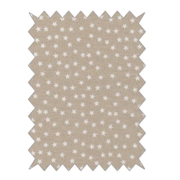 Rayher - Coupons av beige stjärnmönstrad bomull 100x70cm
