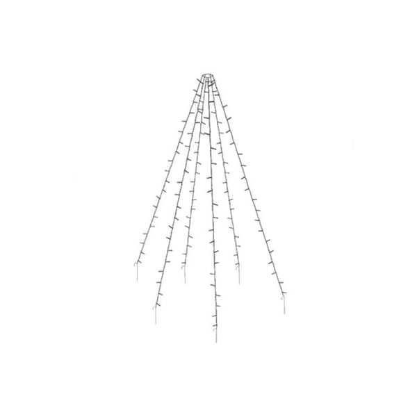 Julbelysning - WAYS - Stolpe - 120 LED - Höjd 200 cm - Varmvit