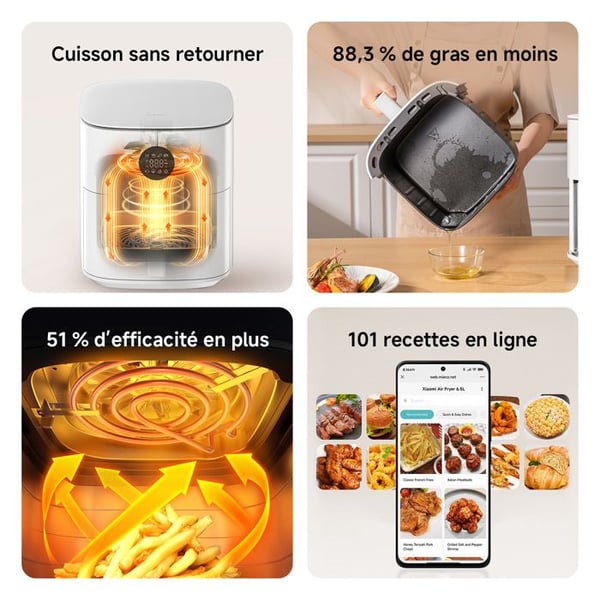 Xiaomi Air Fryer 6.5L 1700W OLED-skärm