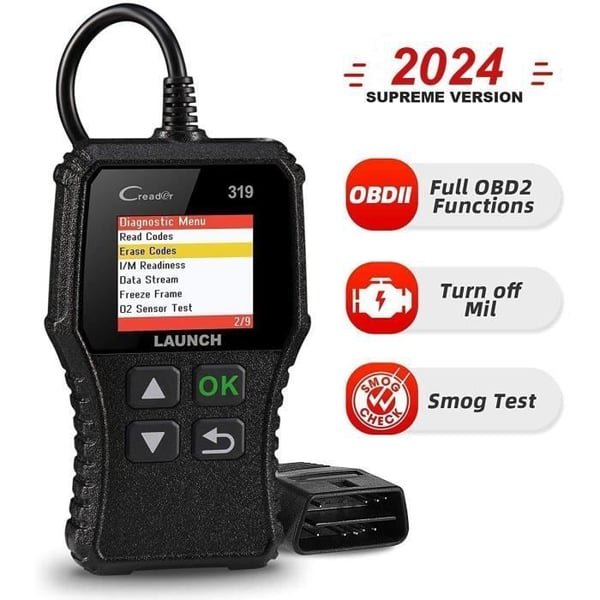 OBD2-skanner - Launch - CR319 - Bildiagnos - Läsning/Inflamning av koder - 10 testlägen