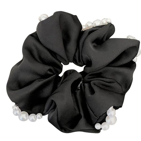 Chouchou - AVIZAR - Glamour Noir - Satin Perlé - Elegant - Accessoire Kvinna