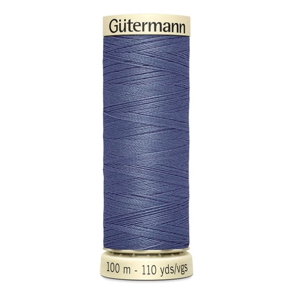 Lot om 5 spolar 100m Tråd 100% polyester Gutermann Ref 788988 - Att 521 - metallblå