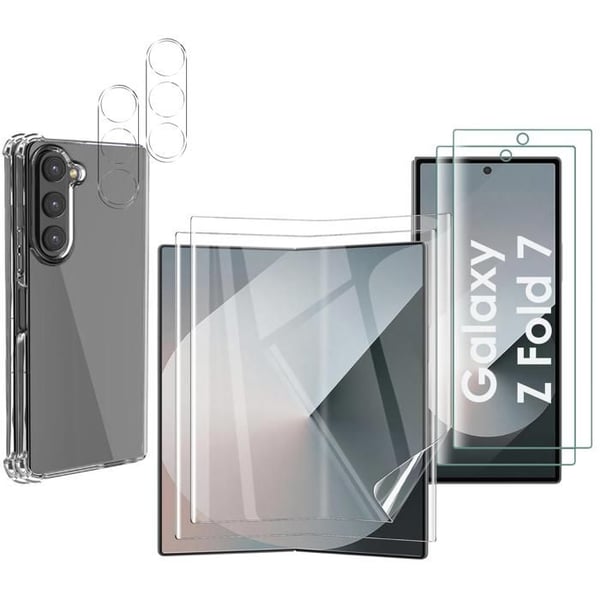 Stötteknik för Samsung Galaxy Z FOLD 7 och Plast- och glasfäste för kamera Phonillico®