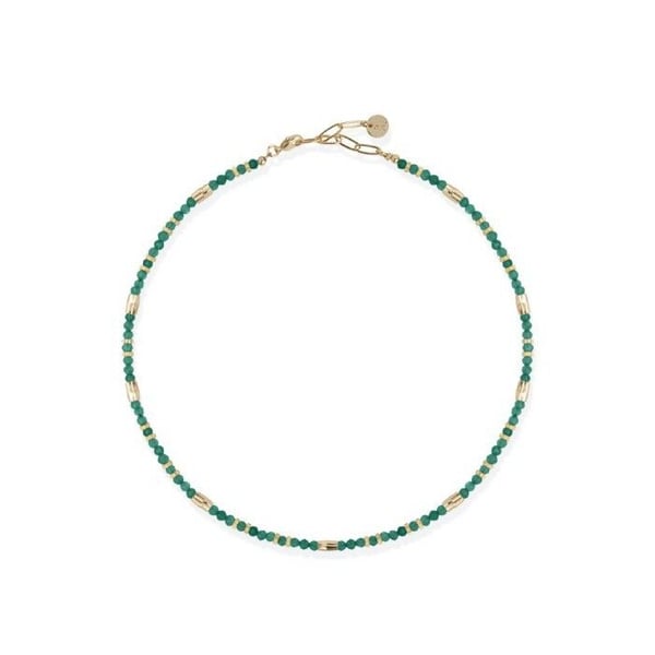 Anständig halsband i stålperlor LJ2898