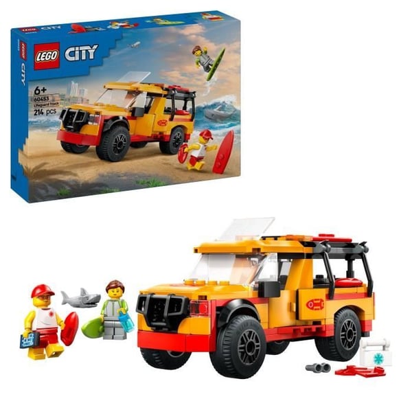 LEGO City 60453 Strandräddningsfordonet - Leksak från 6 år med en haj
