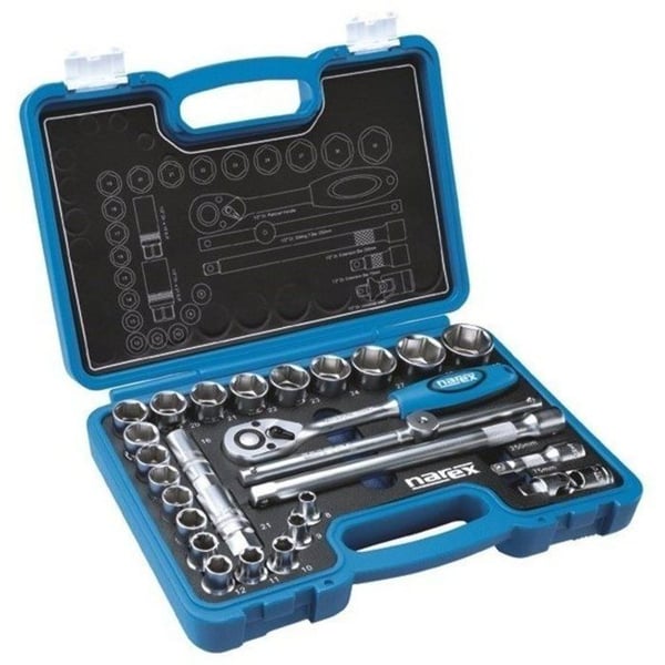 NAREX Skruvmejselset 1/2 med spärr 27 delar (8-32mm) 7891309
