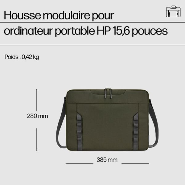 Laptop-sleeve - HP - Modulær - 15,6 tommer - Grøn farve - Blandet