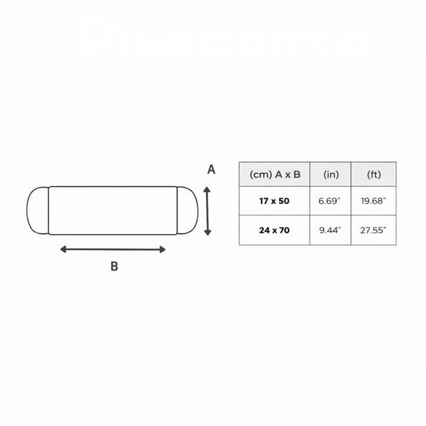 Rullande Banner – Botswana Flagga – 24 x 70 cm – Polyester – Handflagga – Pixelforma