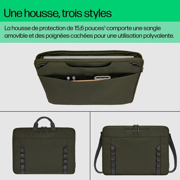 Laptop-sleeve - HP - Modulær - 15,6 tommer - Grøn farve - Blandet