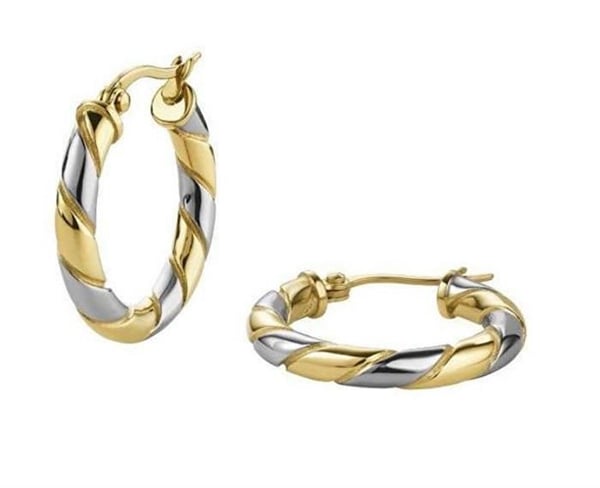 Örhängen - ROSEFIELD - JEDSG-J711 - Bicolore stål - Guldpläterade 14k - 2,4 cm