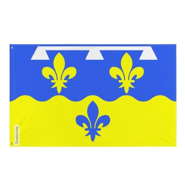 Flagga Loir-et-Cher – 192 x 288 cm – Hållbar Polyester – 2 Metallöglor – Inomhus / Utomhus – Pixelforma