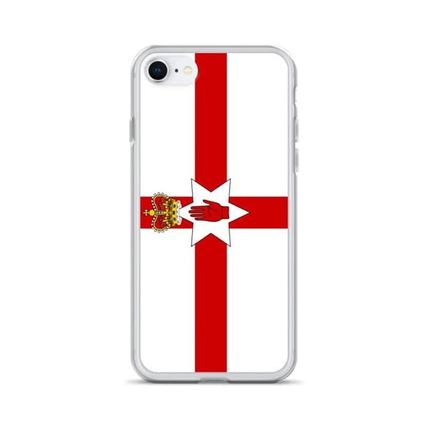Mobilskal – Nordirlands flagga – Kompatibel med iPhone 8 – Flexibelt fodral – Slitstarkt och stötresistent – Silikon – Pixelforma