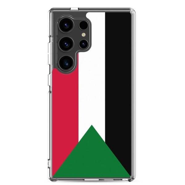 Telefonfodral – Sudanflagga – Kompatibel med Samsung Galaxy S20 Ultra – Mjuk Fodral – Motståndskraftig och Stötsäker – Pixelforma