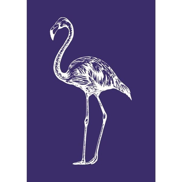 Pochoir Flamingo, DIN A5, 1pochoir+1spatule en