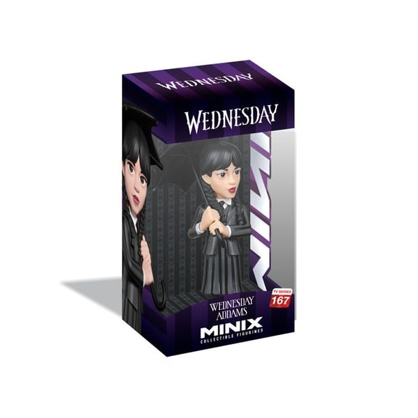 Samlarfigur - MINIX - Onsdag Addams Paraply - 12 cm - PVC - Officiell Licens