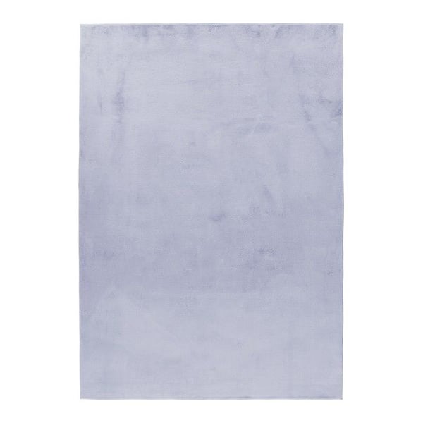 Ayyildiz Modern design matta Silver 120 x 170 cm lång lugg, Enfärgad, för Vardagsrum, Baksida i bomull